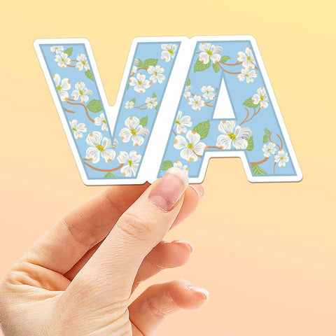 Virginia Dogwood Sticker - Cute VA State Flower Decal