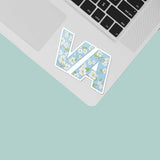 Cute Dogwood VA State Flower Virginia Decal on Laptop