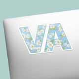 Cute Dogwood VA State Flower Virginia Sticker on Laptop