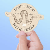 Don't Mess with Texas Rattlesnake Sticker