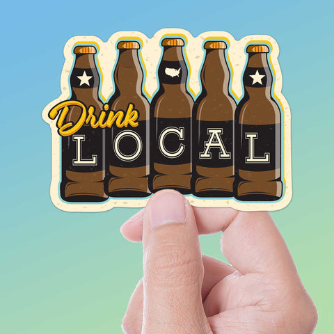 Drink Local Beer Sticker