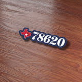78620 Zip Code Dripping Springs Texas Hill Country Sticker on Wood