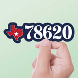 78620 Zip Code Dripping Springs TX Bumper Sticker - Texas Hill Country Decal for Hydroflask Water Bottle, DSTX Austin Texas Gifts