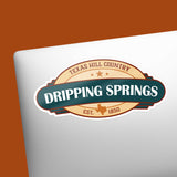 Dripping Springs Texas Hill Country Sticker on Laptop