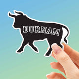 Black Durham Bull North Carolina Sticker - Cool NC Decal