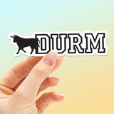 Durm Bull Durham North Carolina Sticker - Cool NC Decal