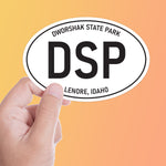 LArge Dworshak State Park Idaho White Oval Bumper Sticker - Pacific Northwest Lewiston Orofino ID Decal for Hydroflask Water Bottle & Laptop