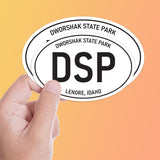 Set of 2 Dworshak State Park Idaho White Oval Bumper Stickers - Pacific Northwest Lewiston Orofino ID Decal for Hydroflask Water Bottle & Laptop