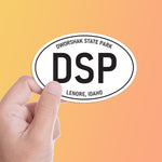 Small Dworshak State Park Idaho White Oval Bumper Sticker - Pacific Northwest Lewiston Orofino ID Decal for Hydroflask Water Bottle & Laptop