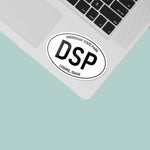 Dworshak State Park Idaho White Oval Decal on Laptop