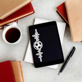 EKG Soccer Sticker - Cool Sports Life Decal for Water Bottle
