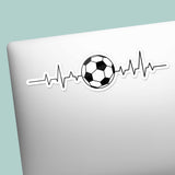 EKG Soccer Sticker - Cool Sports Life Decal for Water Bottle