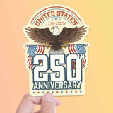 America's 250th Anniversary Eagle Sticker - Cool Patriotic 2026 USA Decal