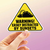 Easily Distracted by Sunsets Sticker - Funny Nature Decal