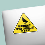 Easily Distracted by Birds Decal on Laptop