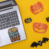 Eat, Drink, and Be Scary Halloween Sticker