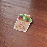 Eat Local Sticker - Cute Food Decal for Laptop