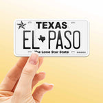El Paso Texas License Plate Sticker 