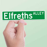 Elfreth's Alley Philly Street Sign Sticker - Old City Philadelphia Decal
