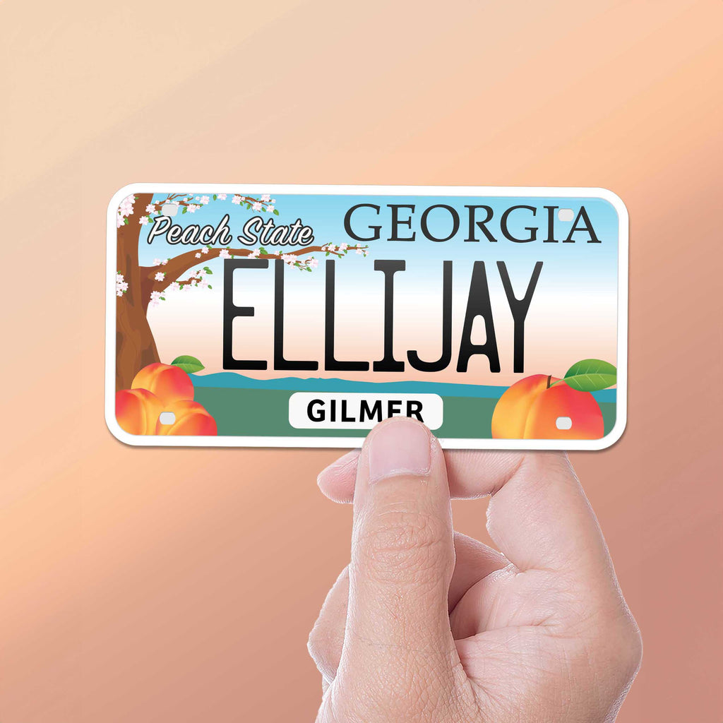 Georgia Registration Sticker Georgia License Plate Stickers for Hydroflask Water Bottle & Laptop ...
