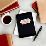 Emotional Support Kindle Book Sticker - Cute Reading Decal