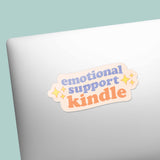 Emotional Support Kindle Book Sticker - Cute Reading Decal
