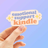 Emotional Support Kindle Book Sticker - Cute Reading Decal