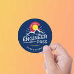 Engineer Pass Colorado Decal Small