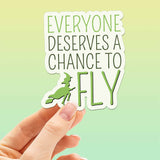 Everyone Deserves a Chance to Fly Musical Movie Sticker for Water Bottle