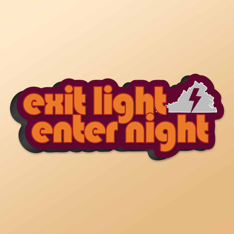 Exit Light Blacksburg Virginia Magnet for Car - Funny VA Flexible Fridge Magnet - The Burg Cute Southern Gift