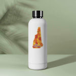 Small New Hampshire Autumn Leaves Fall Sticker on White Water Bottle