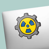 Nuclear Gear Post Apocalyptic Gaming Sticker - Cool Video Game Decal for Laptop