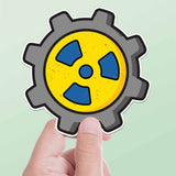 Nuclear Gear Post Apocalyptic Gaming Sticker - Cool Video Game Decal for Laptop