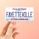 Fayetteville North Carolina License Plate Stickers