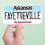 Arkansas License Plate Bumper Stickers - Choose Your AR City or Phrase Decal