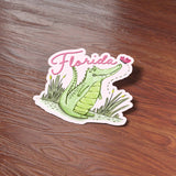 Pink Florida Gator Sticker - Cute FL Decals