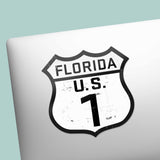 Florida Keys Highway 1 Road Sign Sticker - Overseas Hwy