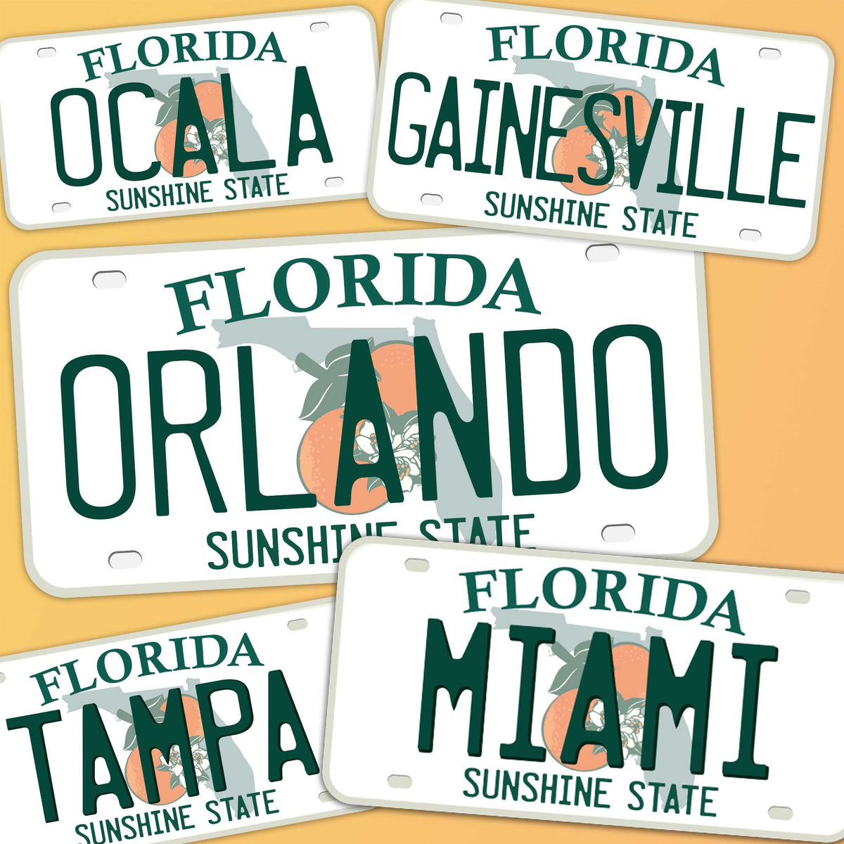 Florida License Plate Stickers - Choose Your FL City Decal – Sentinel ...