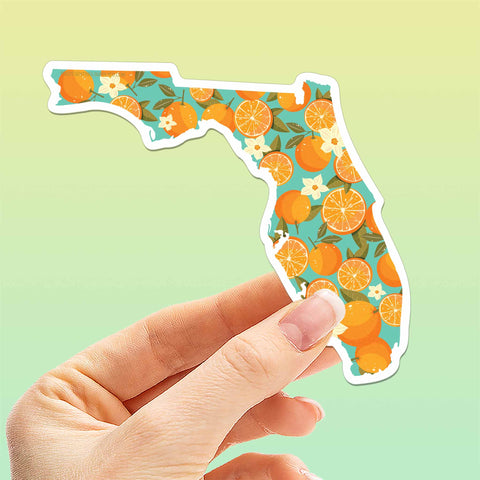 Florida Orange Bumper Sticker - Cute FL Decals