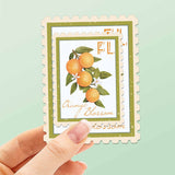 Florida State Flower Orange Blossom Sticker - FL Vintage Stamp Decal