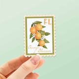 Florida State Flower Orange Blossom Sticker - FL Vintage Stamp Decal