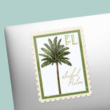 Florida State Tree Sabal Palm Sticker - FL Vintage Stamp Decal