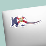 Florida Armadillo Sticker on Laptop