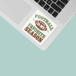 Football is My Favorite Season Sticker on Laptop