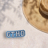 GTHD Chapel Hill North Carolina Bumper Sticker Outdoors on Beach Blanket