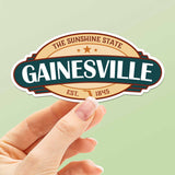 Gainesville Florida City Badge Sticker - Cool FL Decals