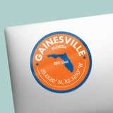Gainesville Florida Coordinates Sticker - Cool FL Decals