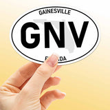 Gainesville Florida White Oval Bumper Sticker - Cool FL Decals