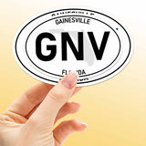 Gainesville Florida White Oval Bumper Sticker - Cool FL Decals