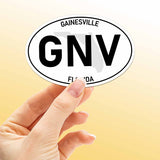 Gainesville Florida White Oval Bumper Sticker - Cool FL Decals
